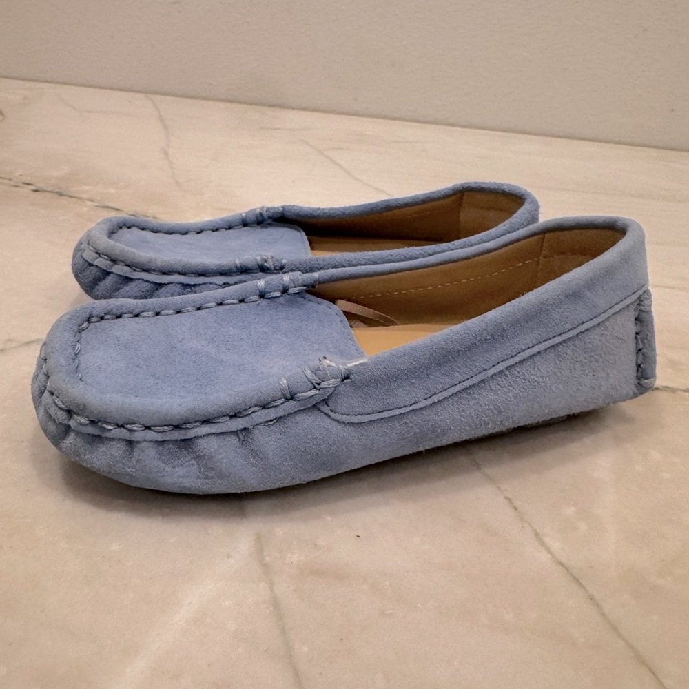 JANIE AND JACK Shoes Baby Blue Suede Toddler Shoes sz. 8